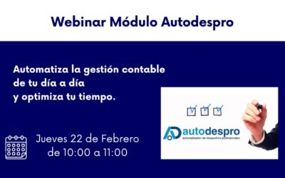 Webinar: Módulo Contabilidad de Sage y Autodespro 22 Feb 2024