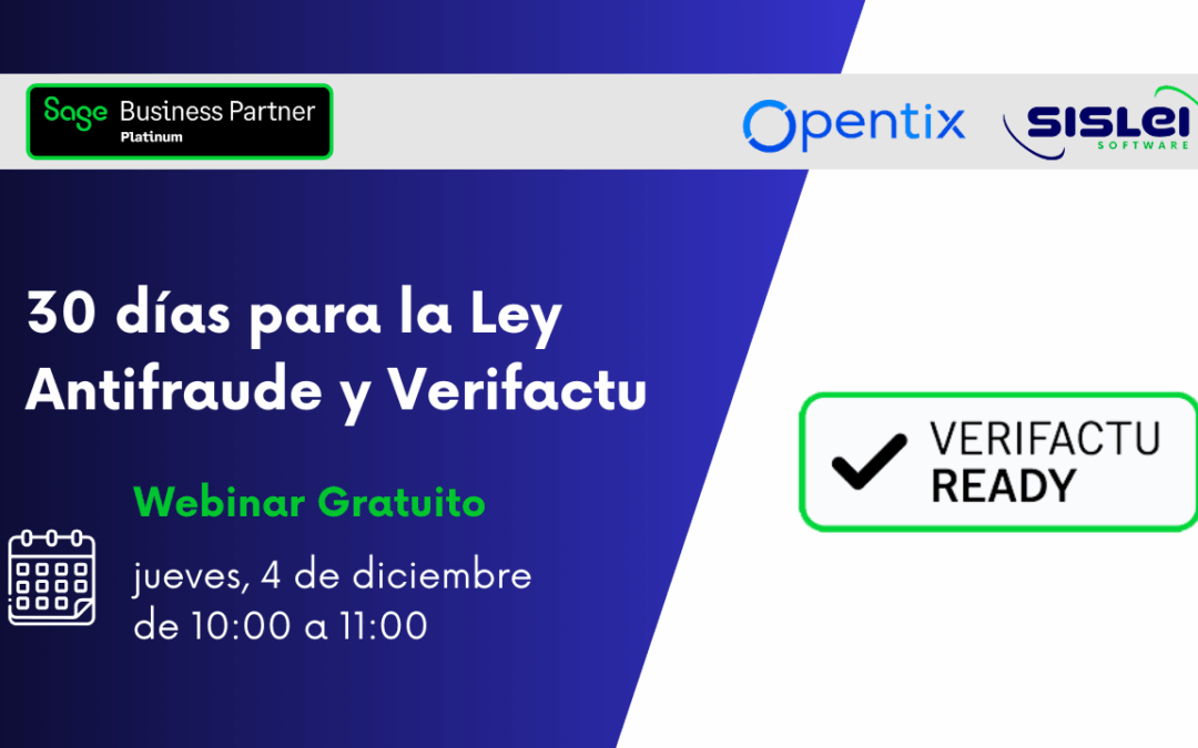 Webinar Sage: 30 días para la Ley Antifraude y Verifactu